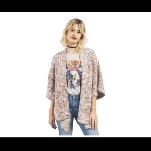 Volcom Chunky Knit Kimono Cardigan Size S/XS multicolor
